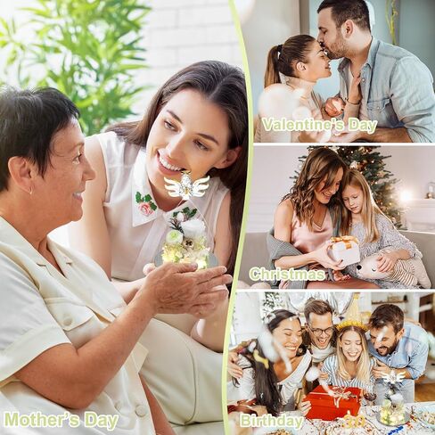 Preserved Flowers Rose Gifts at Mothers Day for Her, Forever Flowers in Angel Figurines with LED Light Gifts for Mom Grandma Wife Girlfriend, Anniversary or Birthday Gifts for Women(Light Pink) in Saudi Arabia