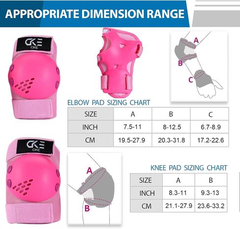 Kids/Youth Knee Pads for Toddler Elbow and Knee Pads Toddler Protective Gear Set Kids Knee Pads and Elbow Pads for Toddler Girls Boys with Wrist Guards for Skating Cycling Bike Rollerblading(Pink-M) in Saudi Arabia