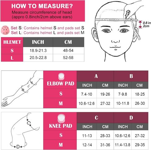 CRZKO Kids Helmet and Knee Pads Set, Kids Youth Toddler Helmet Adjustable Protective Gear Set with Knee Pads Elbow Pads Wrist Guards for Skateboard Roller Skating Scooter Cycling in Saudi Arabia