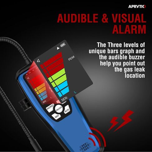 كاشف تسرب المبردات، كاشف تسرب الفريون Aprvtio ALD-200، يعمل بالبطارية، كاشف تسرب غاز الهالوجين للسيارات من أجل R134A R410A R22 R1234YF R600a R290 CFCs HCFCs HFCs HCs HFOs in Kuwait