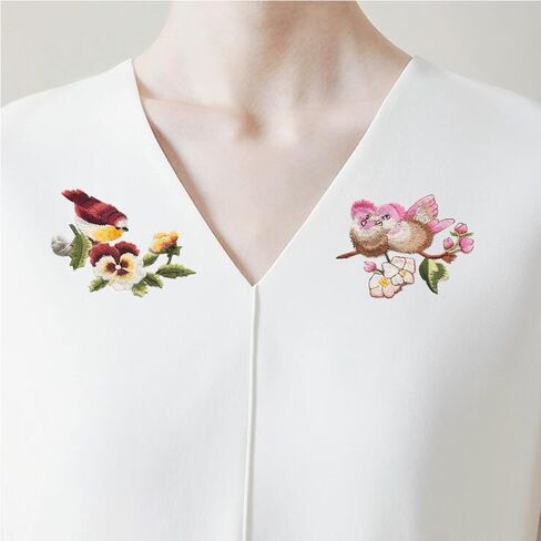 رقعة زهرة وردية، خياطة على رقعة اللوتس المطرزة، رقعة زهور للملابس ذاتية الصنع، الجينز، مشغولات الخياطة in Kuwait