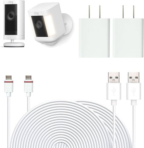 Karotto 16Ft USB-C Power Cord with Adapter for Ring Stick Up Cam Pro,Ring Spotlight Cam Plus-1PACK in Saudi Arabia
