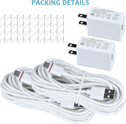 Karotto 16Ft USB-C Power Cord with Adapter for Ring Stick Up Cam Pro,Ring Spotlight Cam Plus-1PACK in Saudi Arabia