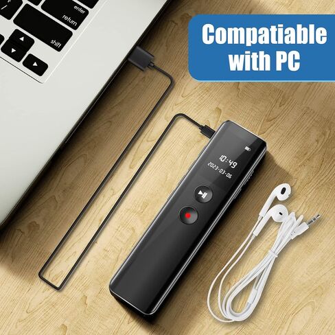 مسجل صوت 64 جيجابايت، جهاز تسجيل 3072 كيلو بايت في الثانية، مسجل صوت بخاصية إلغاء الضوضاء مع التشغيل، MP3، كلمة المرور، مسجل صوتي منشط للمقابلات والمحاضرات (n5) in Kuwait