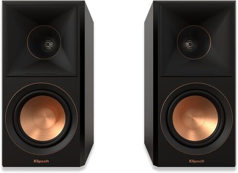 مكبرات صوت رف الكتب Klipsch 1070017 RP-500M II - صوت عالي الدقة، حزمة من خشب الأبنوس (زوج) مع قطعة قماش تنظيف من الألياف الدقيقة مقاس 6 × 6 بوصات وحزمة حماية معززة لمدة عامين CPS in Saudi Arabia