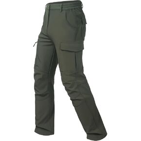 Men's Snow Ski Hiking Cargo Pants Fleece Lined Waterproof Insulated Softshell Warm Outdoor Winter Work Travel Pants in Saudi Arabia