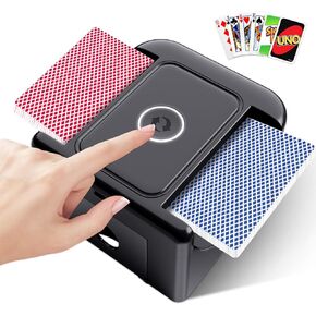 Automatic Card Shuffler 2 Deck,Dual Mode UNO Card Shuffler,Low Noise Portable Shuffler Machine for UNO, Skip-Bo, Poker, Blackjack, Texas Hold’em in Kuwait