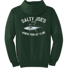 SALTY JOES Men's Tuna Logo Pullover Hooded Sweatshirts in Saudi Arabia
