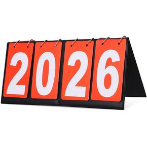 ibasenice Portable Tabletop Scoreboard Flipper for Multi Sports Lightweight Basketball and Football Scoreboard with Readable Numbers for Games Red in Kuwait