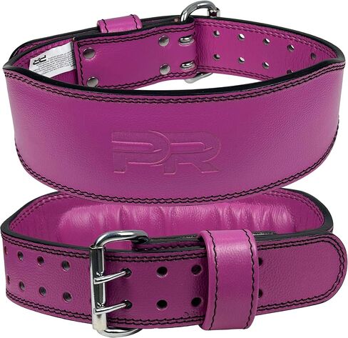 Women's 100% Pure Heritage Full Grain Leather Lifting Belt – Handcrafted with Extra Padding, Double Prong Buckle & Double Stitching (Dark Blue M) in Saudi Arabia