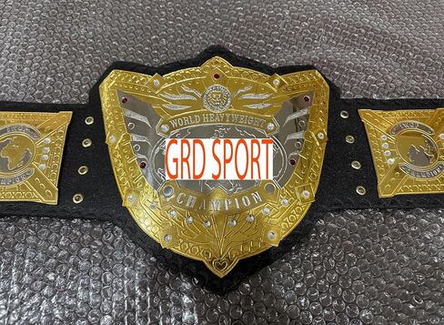 حزام بطولة المصارعة للوزن الثقيل GRD V5 مزدوج مطلي بالذهب in Kuwait