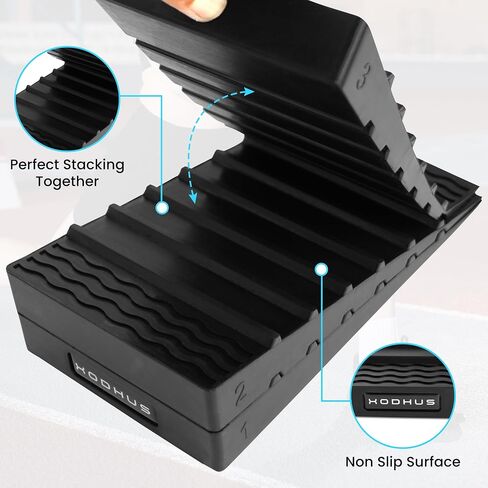 Squat Wedge Blocks – Heel Elevated Squat Ramp for Improved Form & Mobility – Non-Slip Slant Board for Weightlifting, Calf Raises, Stretching & Gym Workouts – Heavy-Duty Rubber in Saudi Arabia
