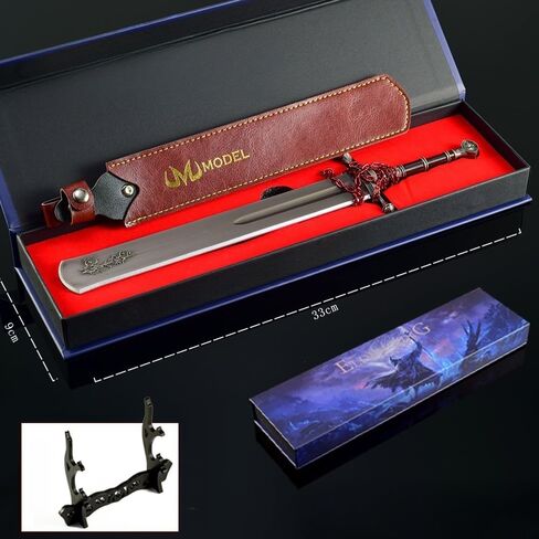 Superbuybox Game Elden Ring DLC ​​Nightreign 12''30cm Marais Executioner's Sword Greatsword Giftbox مجموعة ألعاب الفنون القتالية هدية ديكور مكتب مع حامل عرض in Saudi Arabia