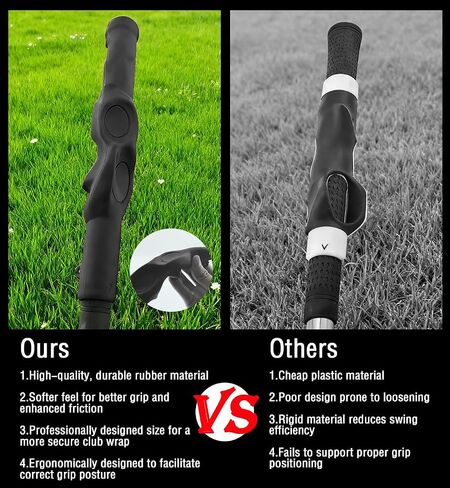 Rubber Golf Grip Trainer for Correct Hand Position | Golf Training Aid to Enhance Grip Strength & Swing Precision,Golf Accessories for Men Women , Ideal Golfs Gifts for Him or Her in Saudi Arabia