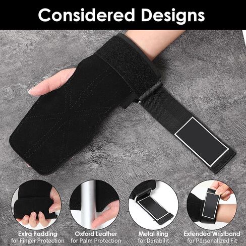 Wrist Straps for Weightlifting, Enhanced Grip for Optimal Hand Wrist Protection, Heavy-Duty Support for Gym, Gym Lifting Straps (Black) in Saudi Arabia