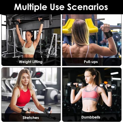 Wrist Straps for Weightlifting, Enhanced Grip for Optimal Hand Wrist Protection, Heavy-Duty Support for Gym, Gym Lifting Straps (Black) in Saudi Arabia