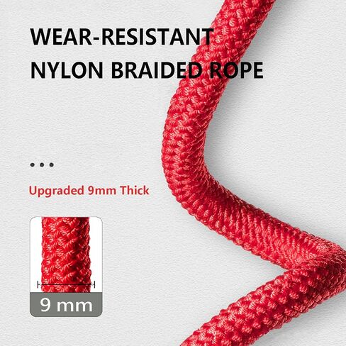 Weighted Jump Rope Nylon Adjustable - Tangle-Free Jump Rope for Women, Men, Kids, and Adults with Foam Handle, Rapid Speed with Ball Bearings, 360° Rotation Jumprope for Exercise, Fitness and Training in Saudi Arabia