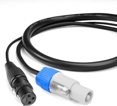 SMALL-EYE 3 Pin DMX & Power Con Combo Link Cable 25 ft - 13AWG Power Control DMX ذكر إلى أنثى سلك لتركيبات الإضاءة in Kuwait