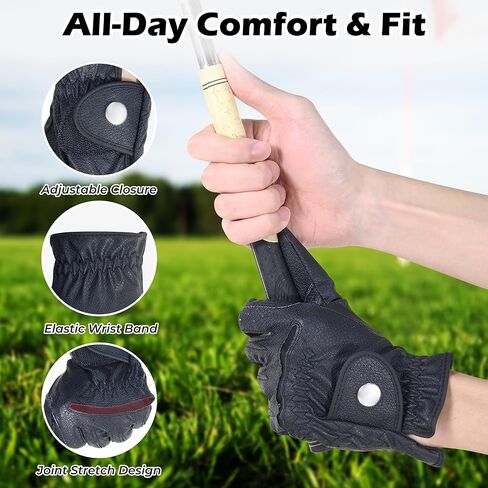 قفاز جولف نسائي، قفازات جولف للسيدات لليد اليمنى اليسرى، متينة ومسامية، هدية رائعة للنساء in Kuwait