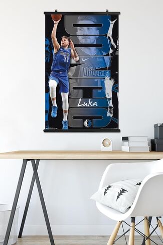 Trends International NBA Dallas Mavericks - ملصق حائط Luka Doncic 19، 22.375 بوصة × 34 بوصة، حزمة ملصق ومشبك ممتاز in Saudi Arabia