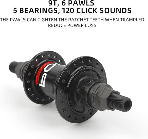 POLSO BH007 9T LHD RHD 5 Sealed Bearings BMX Hub Cassette Bicycle Hubs 120 Click Sounds Bike Hubs in Saudi Arabia