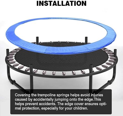 Trampoline Surround Pad Outdoor Trampoline Safety Mat, Round Trampoline Replacement Accessories, Spring Cover Pads, Edge Protection, Kids Trampoline Mattress Foam Surround in Saudi Arabia