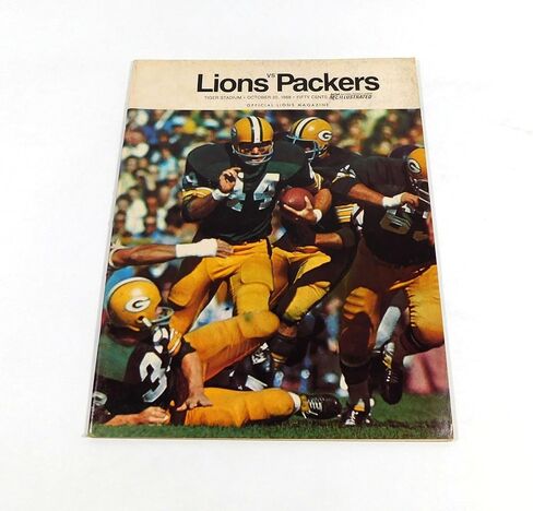1968 باي باكرز في برنامج ديترويت لايونز لكرة القدم NFL 10-20-68 - برامج NFL in Saudi Arabia