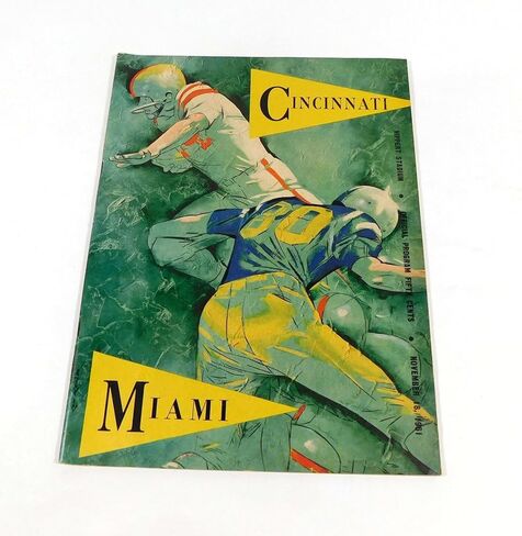 1961 Miami Florida at Cincinnati College Football Program 11-18-61 - College Programs in Saudi Arabia