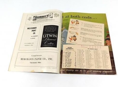 1961 Miami Florida at Cincinnati College Football Program 11-18-61 - College Programs in Saudi Arabia
