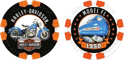 Harley-Davidson Vintage Series 11-1950 Model FL Collectible Poker Chips in Saudi Arabia