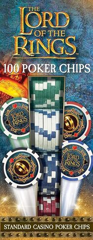 Masterpieces Lord of The Rings Poker Chip Set - 100 Piece Casino Style with Tray LOTR Collectible for Game Night in Saudi Arabia