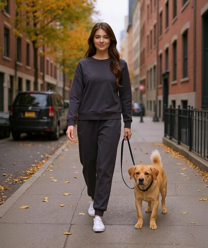 GYS طقم مكون من قطعتين للنساء طقم صالة بدلة رياضية مطابقة سويت شيرت Sweatpants الخريف ملابس السفر بدلة رياضية مع جيوب in Kuwait