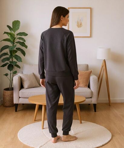 GYS طقم مكون من قطعتين للنساء طقم صالة بدلة رياضية مطابقة سويت شيرت Sweatpants الخريف ملابس السفر بدلة رياضية مع جيوب in Kuwait