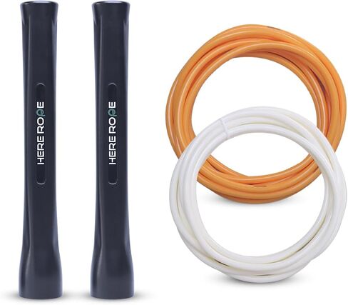 Jump Ropes for Men Women Kid, 5mm PVC Jumprope With Shatterproof Handles, 2 Ropes, Hererope Adjustable Skipping Rope Design for Speed, Boxing, Cardio and Endurance Training, Workout in Saudi Arabia