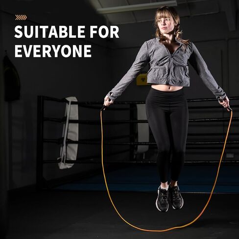 Jump Ropes for Men Women Kid, 5mm PVC Jumprope With Shatterproof Handles, 2 Ropes, Hererope Adjustable Skipping Rope Design for Speed, Boxing, Cardio and Endurance Training, Workout in Saudi Arabia
