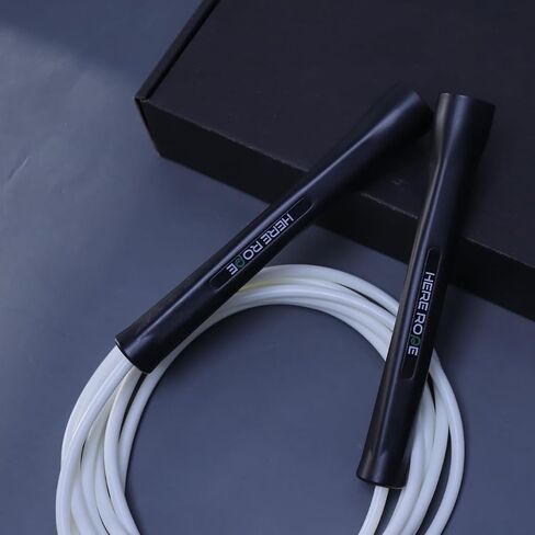 Jump Ropes for Men Women Kid, 5mm PVC Jumprope With Shatterproof Handles, 2 Ropes, Hererope Adjustable Skipping Rope Design for Speed, Boxing, Cardio and Endurance Training, Workout in Saudi Arabia