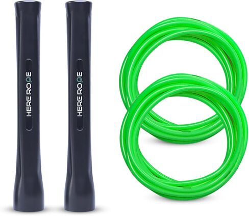 Jump Ropes for Men Women Kid, 5mm PVC Jumprope With Shatterproof Handles, 2 Ropes, Hererope Adjustable Skipping Rope Design for Speed, Boxing, Cardio and Endurance Training, Workout in Saudi Arabia