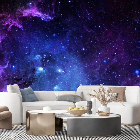 SIGNFORD Wall Mural Galaxy Removable Wallpaper Wall Sticker for Bedroom Living Room - 100x144 inches in Saudi Arabia