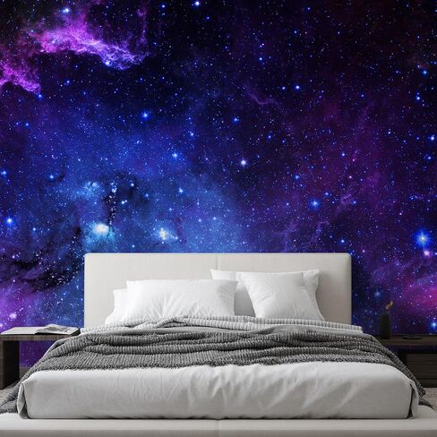 SIGNFORD Wall Mural Galaxy Removable Wallpaper Wall Sticker for Bedroom Living Room - 100x144 inches in Saudi Arabia