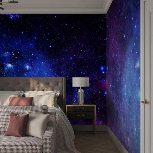 SIGNFORD Wall Mural Galaxy Removable Wallpaper Wall Sticker for Bedroom Living Room - 100x144 inches in Saudi Arabia