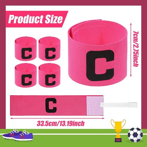 4Pcs Captain Armbands, Captain Armbands for Soccer, Football Arm Bands Nylon Elastic Protective Arm Badge Captains Arms Bands for Soccer Youth for Basketball Volleyball Team in Saudi Arabia