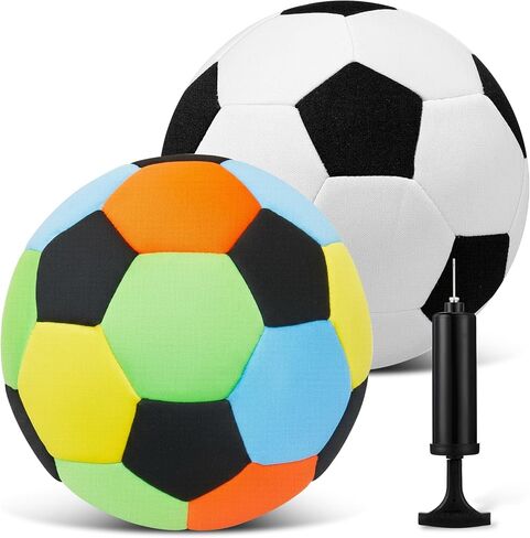 Soulchen 2 Pack Indoor Soccer Balls Soft Soccer Balls Size 4 for Kids Sports Gift Created for Ages 3+ Kids Boys Girls Practice Juggling Inside Your Home and Yard in Saudi Arabia