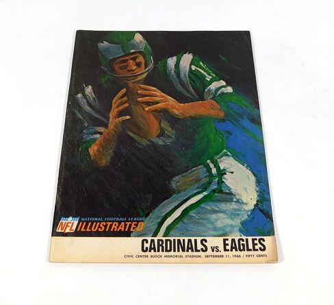 1966 Philadelphia Eagles at St. Louis Cardinals NFL Football Program 9-11-66 - NFL Programs in Saudi Arabia