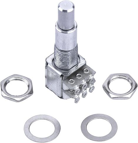 Guitar Bass Dual Pots Stacked Concentric Potentiometer with Center Detent for Bass Electric Guitar Parts (B50K) in Saudi Arabia