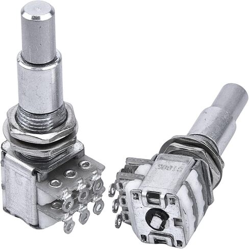 Guitar Bass Dual Pots Stacked Concentric Potentiometer with Center Detent for Bass Electric Guitar Parts (B50K) in Saudi Arabia