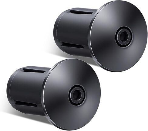 1Pairs Bike Handlebar Bar End Plugs Black Aluminum Alloy Road Bicycle Grip Expanding Locking Bar End Caps for Drop Bars in Saudi Arabia