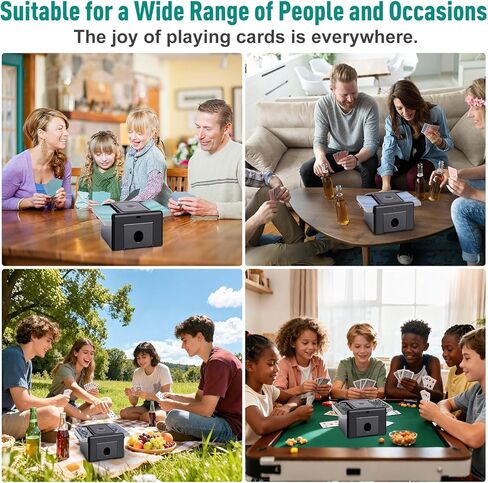 Automatic Card Shuffler 2 Deck,Dual Mode UNO Card Shuffler,Low Noise Portable Shuffler Machine for UNO, Skip-Bo, Poker, Blackjack, Texas Hold’em in Kuwait