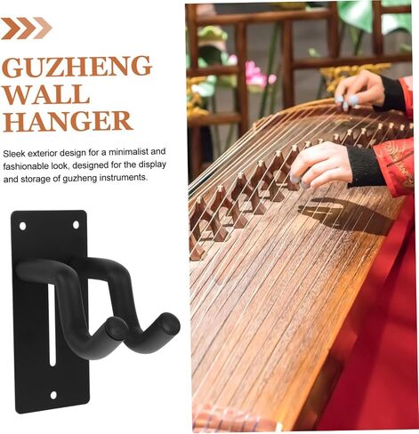 BESPORTBLE 2 قطعة Guzheng حامل تثبيت على الحائط بتصميم أفقي جدار Guzheng شماعات حامل للعرض الأنيق in Saudi Arabia