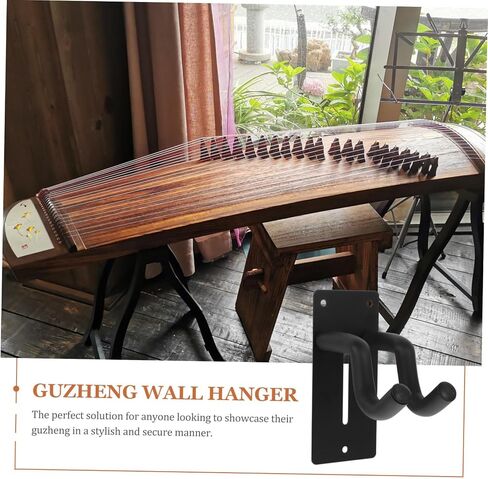 BESPORTBLE 2 قطعة Guzheng حامل تثبيت على الحائط بتصميم أفقي جدار Guzheng شماعات حامل للعرض الأنيق in Saudi Arabia
