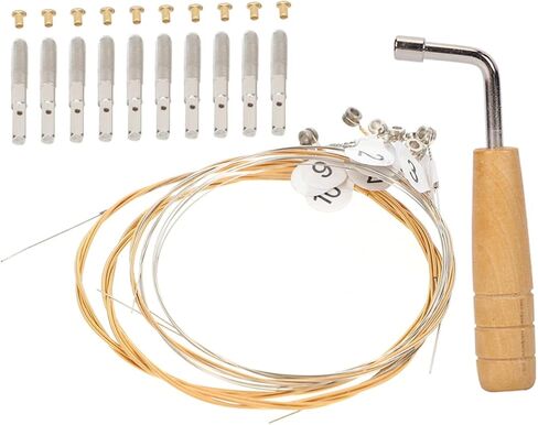 GALPADA 1Set Lyre Strings with Replacement Strings String Nails and Professional Lyre Tuning Wrench for Harp Accessories and Precise Instrument Tuning in Saudi Arabia